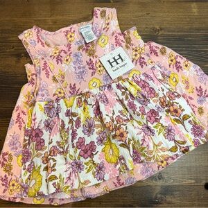 Haute Hippie NWT Kids Matching Set Size 7/8 pink floral top & skirt